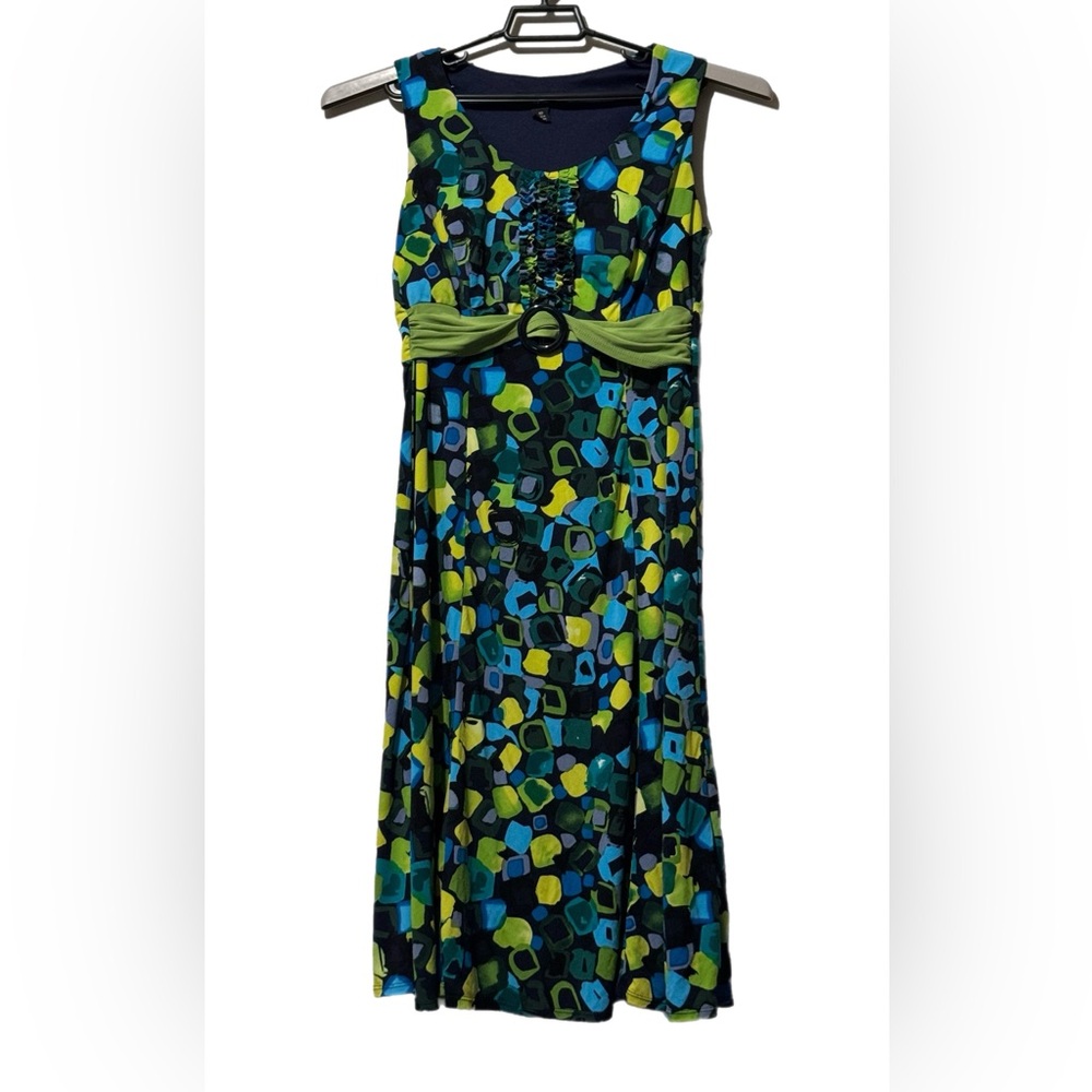 Perceptions (ic) New York Women’s  A-Line Midi Dress Sz 10 Mod Retro EUC